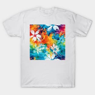 Rainbow flowers 4 T-Shirt